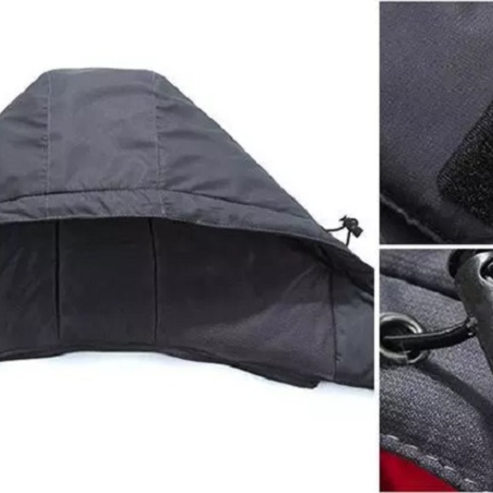 Ski Jacket Waterproof Windproof Snow Jacket Hooded Mens Womens Red & Gray - Picture 9 of 14